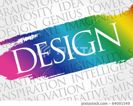 DESIGN word cloud collage, creative concept DESIGN word cloud collage, creative concept 64091549