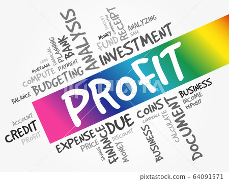 PROFIT word cloud collage PROFIT word cloud collage 64091571