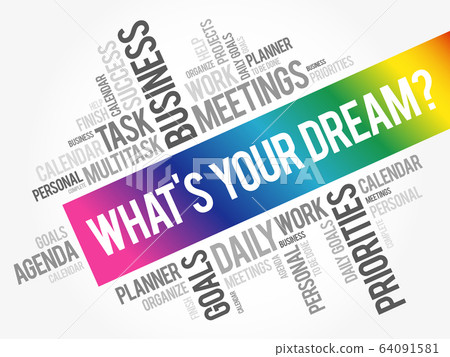 What's Your Dream? word cloud collage What's Your Dream? word cloud collage 64091581
