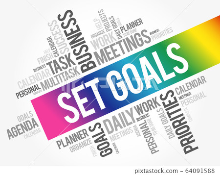 Set Goals word cloud collage Set Goals word cloud collage 64091588