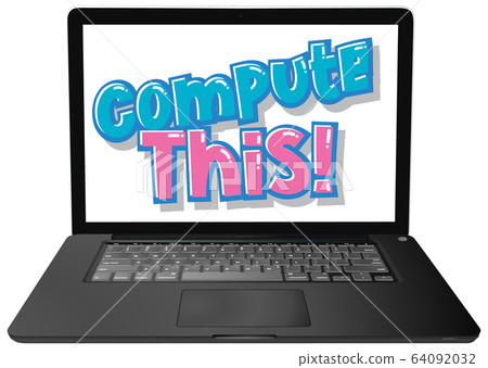 Font design for word compute this with computer Font design for word compute this with computer 64092032
