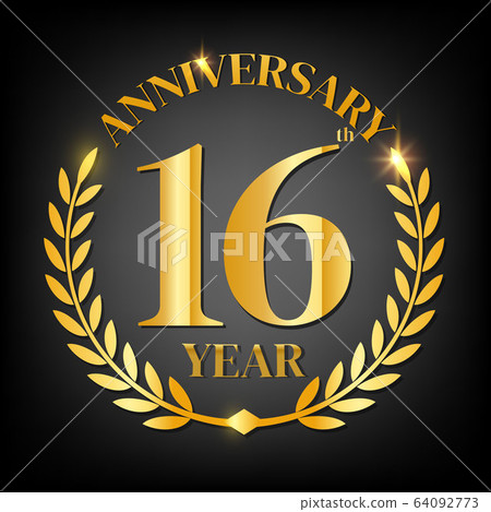 16h golden anniversary logo, 64092773