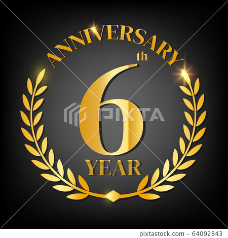 6th golden anniversary logo, 64092843
