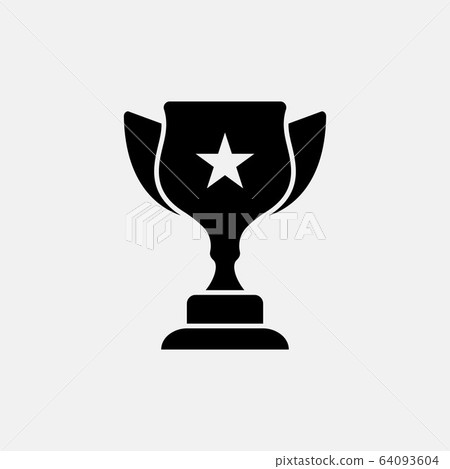 Trophy icon vector illustration in glyph style Trophy icon vector illustration in glyph style 64093604
