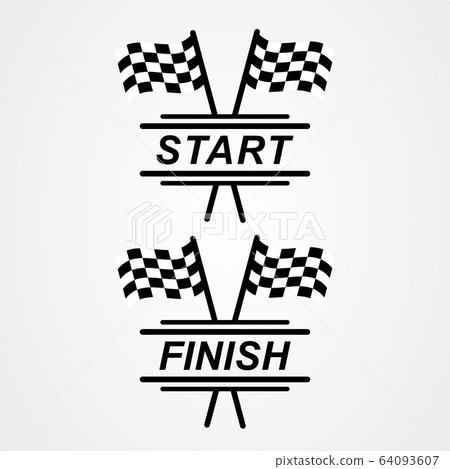 Race flag icon, race symbol. flat vector Race flag icon, race symbol. flat vector 64093607