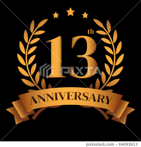 13th golden anniversary logo 64093613