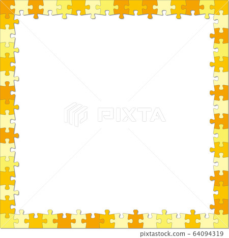 Jigsaw puzzle style frame frame square Jigsaw puzzle style frame frame square 64094319