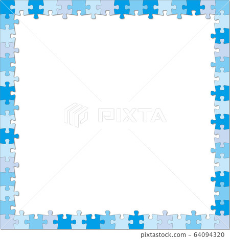 Jigsaw puzzle style frame frame square Jigsaw puzzle style frame frame square 64094320