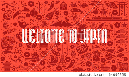 Vector illustration color background Welcome to Japan 64096268