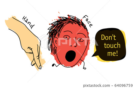 Doodles dont touch me hand face hygiene prohibition Doodles dont touch me hand face hygiene prohibition 64096759
