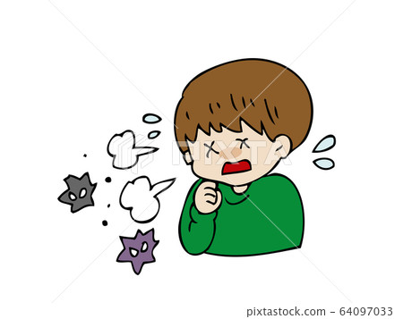 一個咳嗽並傳播病毒的人 一個咳嗽並傳播病毒的人 64097033