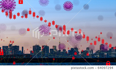 Image of city blockade due to coronavirus and disease Emergency 64097294