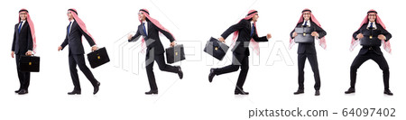 Arab man isolated on the white Arab man isolated on the white 64097402
