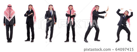 Arab man isolated on white 64097415