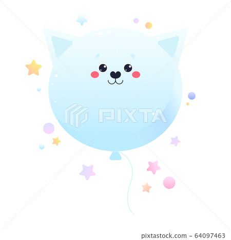 Balloon Cute Kawaii Cat. Balloon Cute Kawaii Cat. 64097463