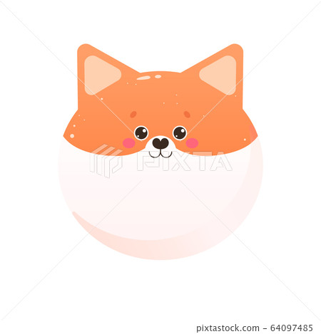 Cute Kawaii Shiba, Fox. Cute Kawaii Shiba, Fox. 64097485