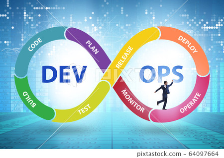 DevOps software development IT concept 64097664