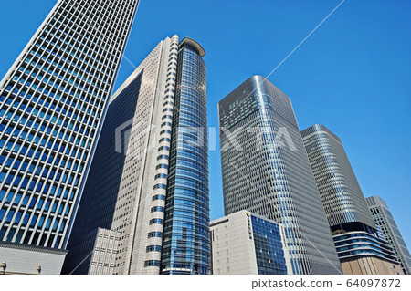 High-rise building group in Osaka Nakanoshima High-rise building group in Osaka Nakanoshima 64097872