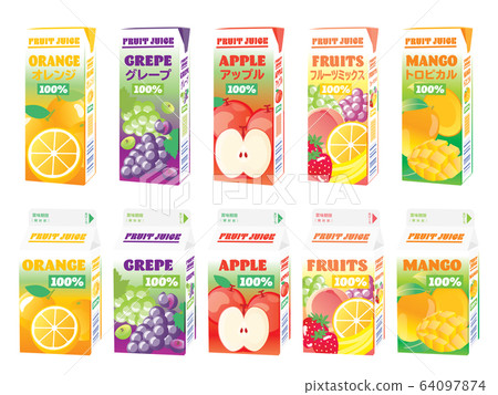 Packs of various fruit juices 200 ml and 500 mm 64097874