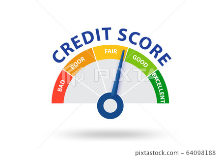 Credit score concept - 3d rendering Credit score concept - 3d rendering 64098188