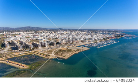 Aerial view of Olhao, Algarve, Portugal. Aerial view of Olhao, Algarve, Portugal. 64098324