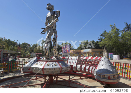 Robot in Adler recreation park, Sochi, Krasnodar Robot in Adler recreation park, Sochi, Krasnodar 64098798