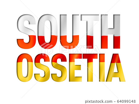 South Ossetia flag text font 64099148