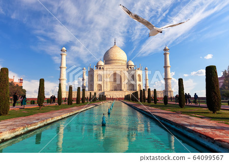 Taj Mahal mausoleum, famous India's sight, Agra Taj Mahal mausoleum, famous India's sight, Agra 64099567