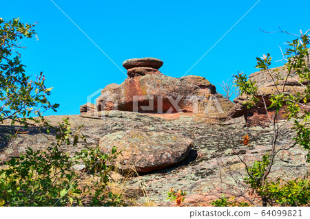 Cliff rocks close up, Belogradchik, Bulgaria 64099821