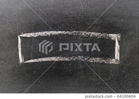 White chalk hand drawing in square or banner shape White chalk hand drawing in square or banner shape 64100604