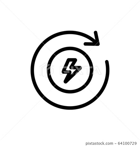 electric motor icon vector outline illustration - Stock Illustration ...