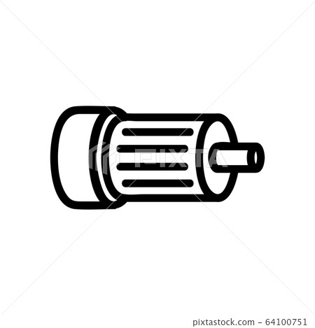 electric motor icon vector outline illustration - Stock Illustration ...