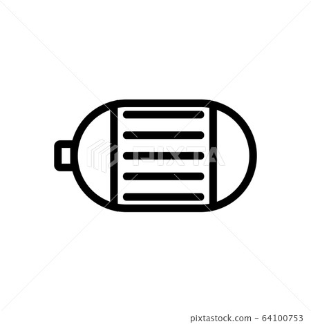electric motor icon vector outline illustration - Stock Illustration ...