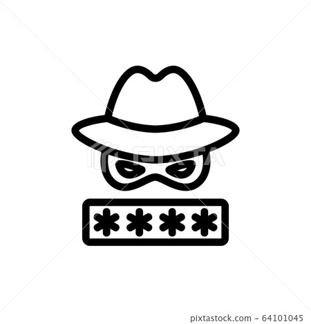 password hacker icon vector outline illustration password hacker icon vector outline illustration 64101045