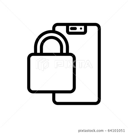 password phone icon vector outline illustration password phone icon vector outline illustration 64101051
