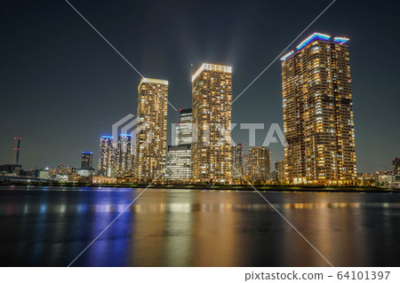 Toyosu night view Toyosu night view 64101397