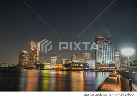 Toyosu night view Toyosu night view 64101400