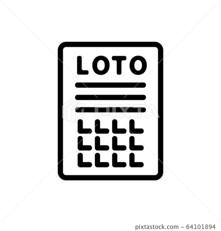 lottery bingo icon vector outline illustration 64101894