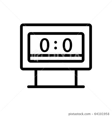 scoreboard stadium icon vector outline illustration 64101958