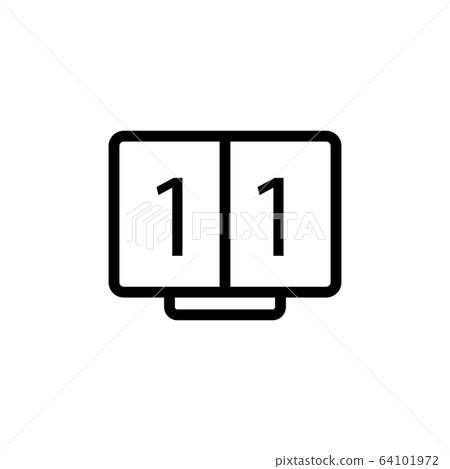 scoreboard tennis icon vector outline illustration 64101972