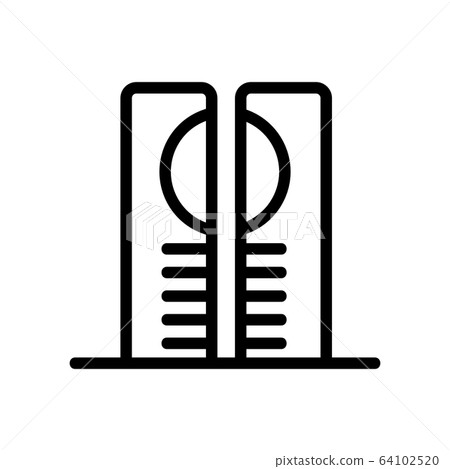 skyscraper icon vector outline illustration skyscraper icon vector outline illustration 64102520