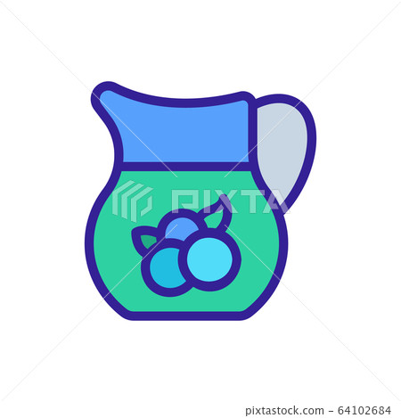 blueberry juice icon vector outline illustration 64102684