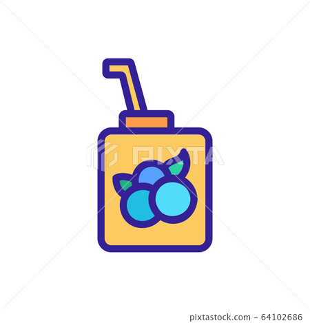 blueberry juice icon vector outline illustration 64102686