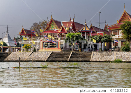 Temple along the Chao Phraya River Temple along the Chao Phraya River 64103212