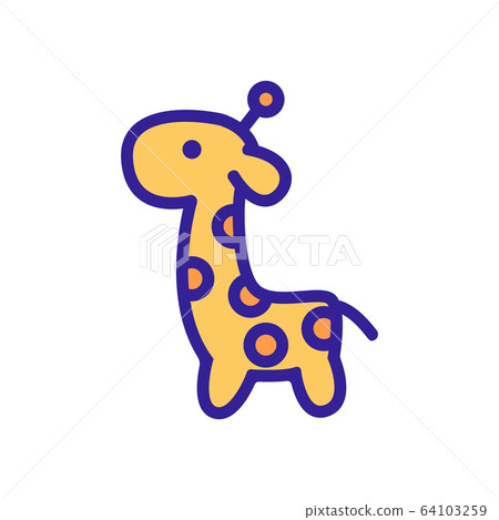 giraffe toy icon vector outline illustration giraffe toy icon vector outline illustration 64103259