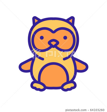 owl toy icon vector outline illustration owl toy icon vector outline illustration 64103260