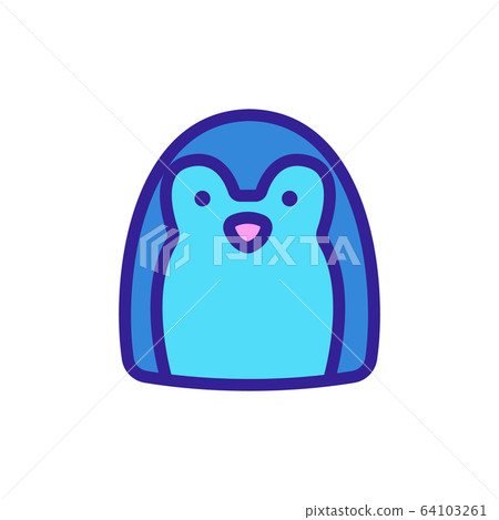 penguin toy icon vector outline illustration 64103261