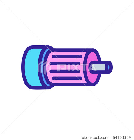 electric motor icon vector outline illustration - Stock Illustration ...