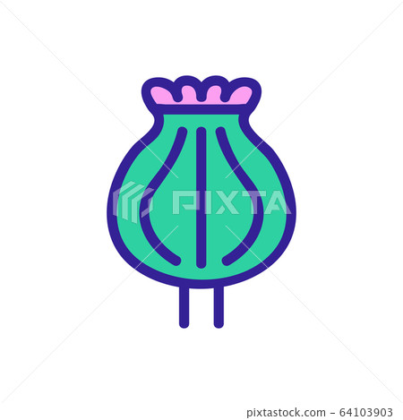 poppy plant icon vector outline illustration poppy plant icon vector outline illustration 64103903