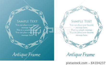 Fashionable and cool frame design set, rococo, vintage, antique, romantic 64104237